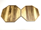 Superior Acacia Wood Octagon Serving Trays - Durable & Stylish Kitchenware